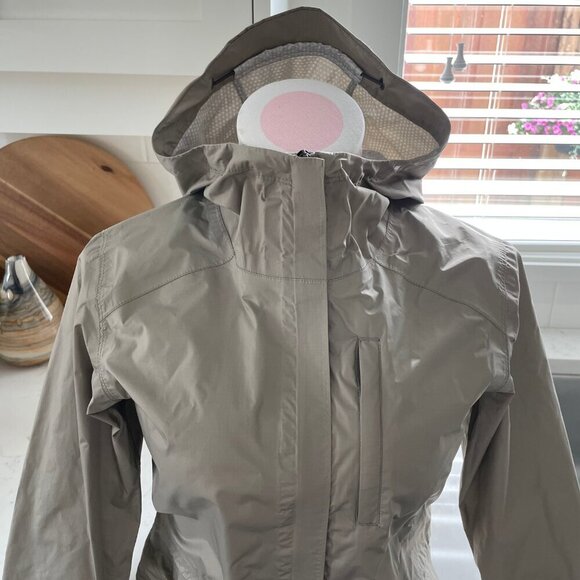 Columbia Omni Tech Arcadia II Waterproof Full Zip Hooded Rain Jacket Lt Khaki XS - Picture 4 of 15